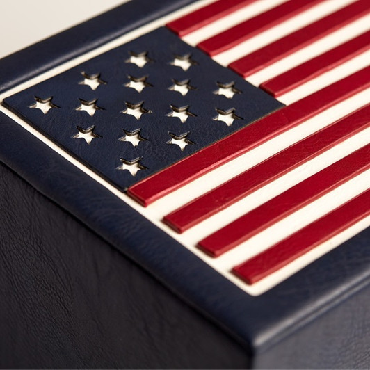 Star Spangled Banner MDF Wood Cremation Urn