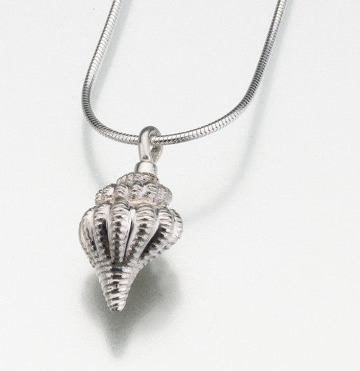 Sterling Silver Conch Shell Cremation Jewelry