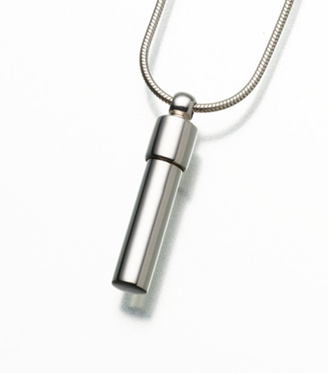 Sterling Silver Cylinder Cremation Jewelry