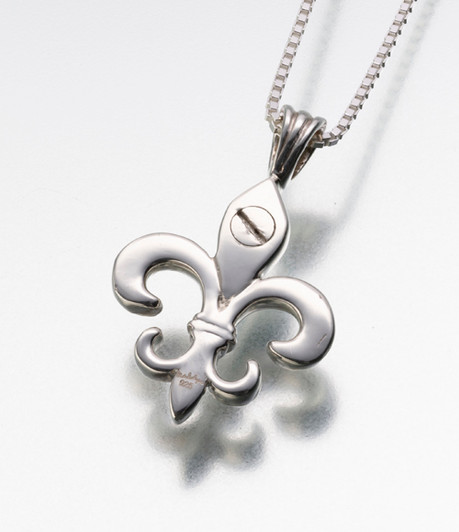 Sterling Silver Fleur de Lis Cremation Jewelry