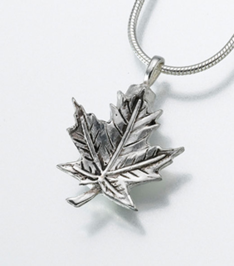 Sterling Silver Maple Leaf Cremation Jewelry