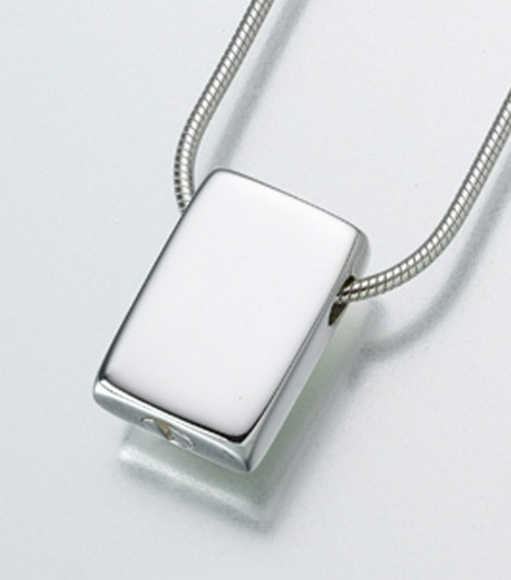 Sterling Silver Sliding Rectangle Cremation Jewelry