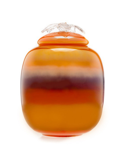 Sunset Flores Collection Hand Blown Glass Cremation Urn