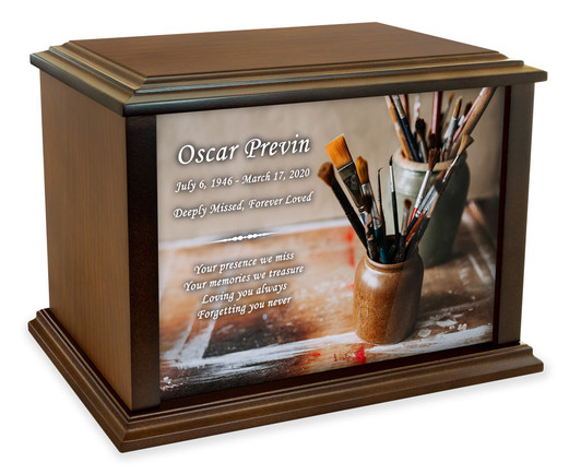 The brushes Eternal Reflections Wood Cremation Urn