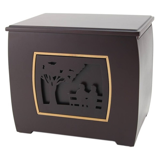 Together in the Park Modern Companion Wood Cremation Urn