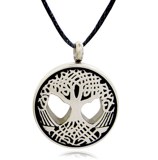 Tree of Life Stainless Steel Cremation Jewelry Pendant Necklace