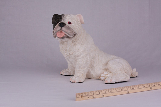 White Bulldog Hollow Figurine Urn - 2725