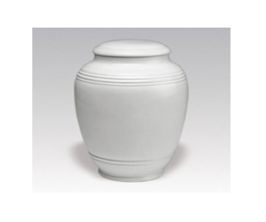 White Matte Classica Porcelain Keepsake Cremation Urn