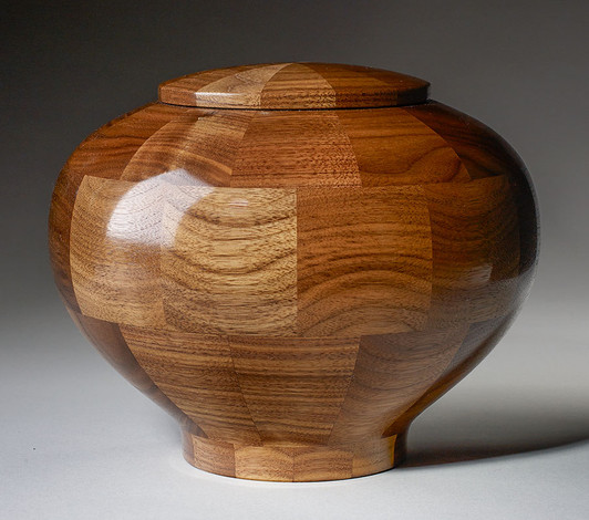 Large Wisdom Black Walnut Wood Cremation Urn