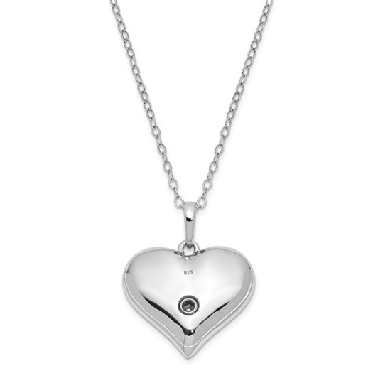 Without You Heart Sterling Silver Cremation Jewelry Pendant