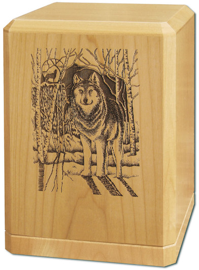 Wolf Classic Maple Wood Cremation Urn