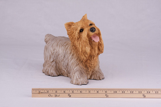 Youthful Standard Yorkshire Terrier Hollow Figurine Urn - 2790