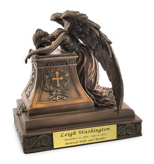Angel in Mourning Cold Cast Bronze Finish Keepsake Cremation Urn