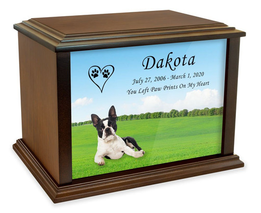 Boston Terrier True Companion Dog Photo Pet Cremation Urn