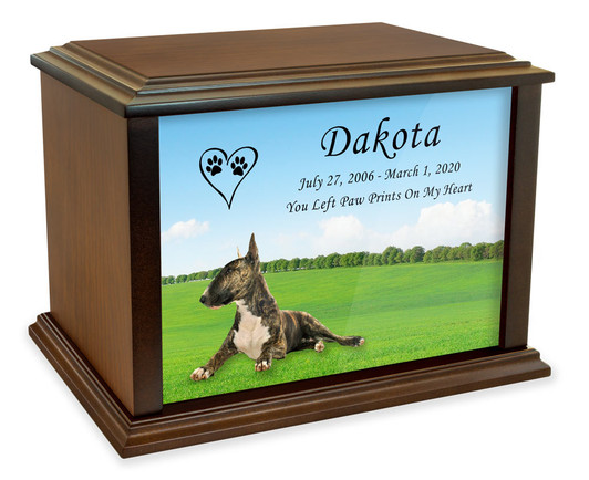 Bull Terrier True Companion Dog Photo Pet Cremation Urn