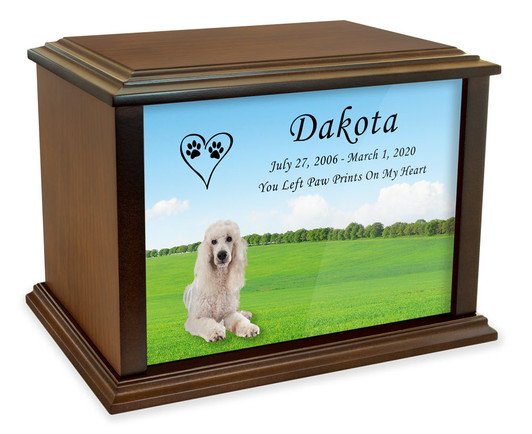 Standard Poodle True Companion Dog Photo Pet Cremation Urn