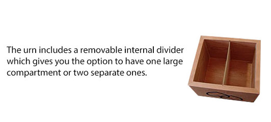 Together at Sunset Dimensional Walnut Wood Companion Cremation Urn