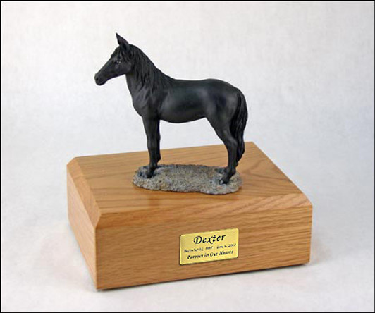 Black Standing Horse Urn