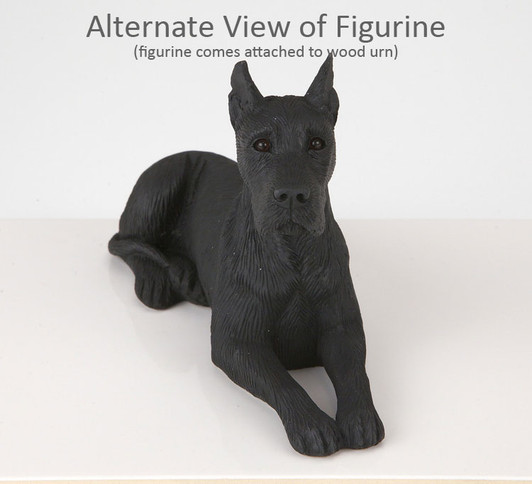 Black Great Dane Dog Urn - 1226