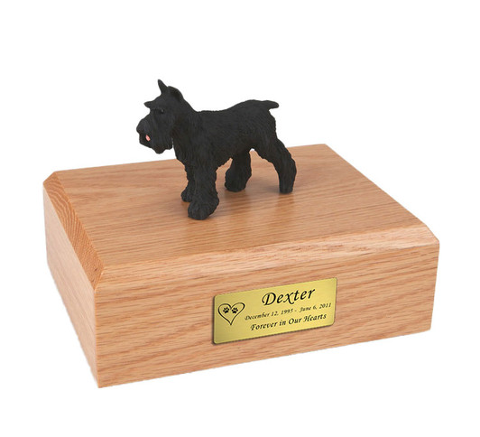 Schnauzer Dog Figurine Pet Cremation Urn - 197