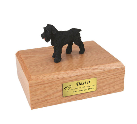 Black Schnauzer Dog Urn - 842