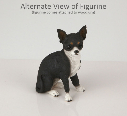 Black White Chihuahua Dog Urn - 665