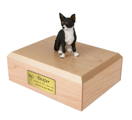 Black White Chihuahua Dog Urn - 665