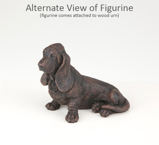Bronze Basset Hound Dog Urn - 406