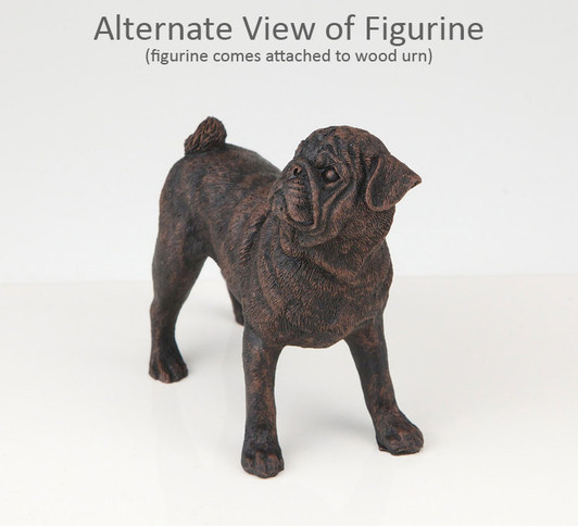 Bronze Pug Dog Urn - 451