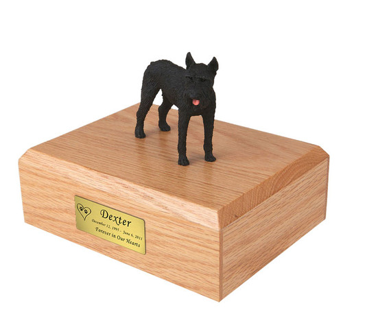 Giant Black Schnauzer Dog Urn - 848