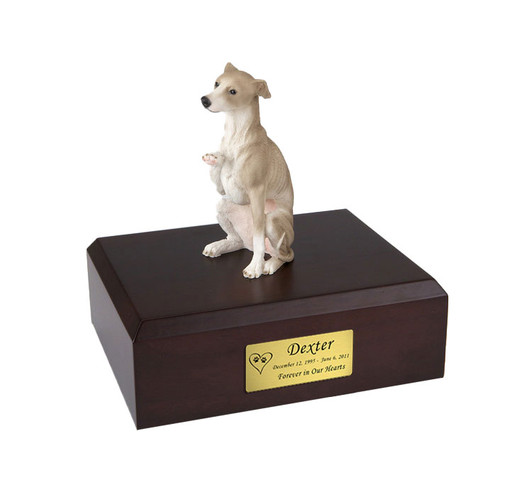 Gray Whippet Dog Urn - 245