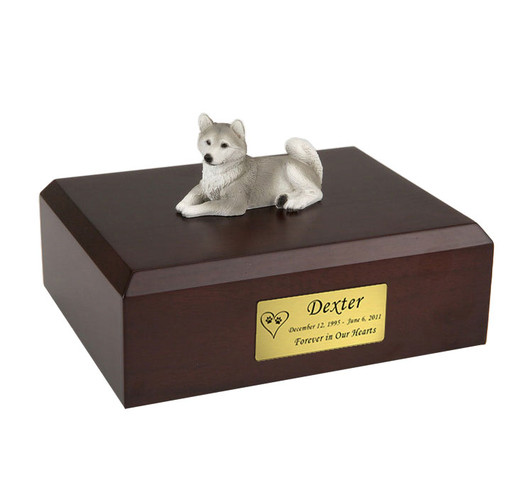 Grey Husky Dog Urn - 4023