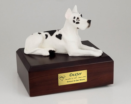 Harlequin Great Dane Dog Urn - 1232