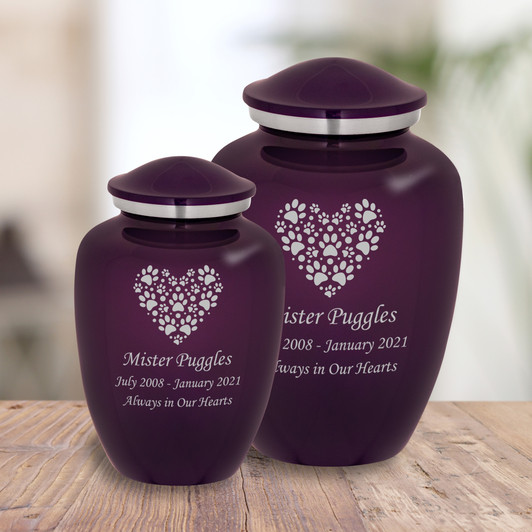 Paw Heart Pet Cremation Urn