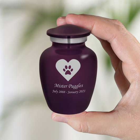 Paw Heart Pet Keepsake Urn