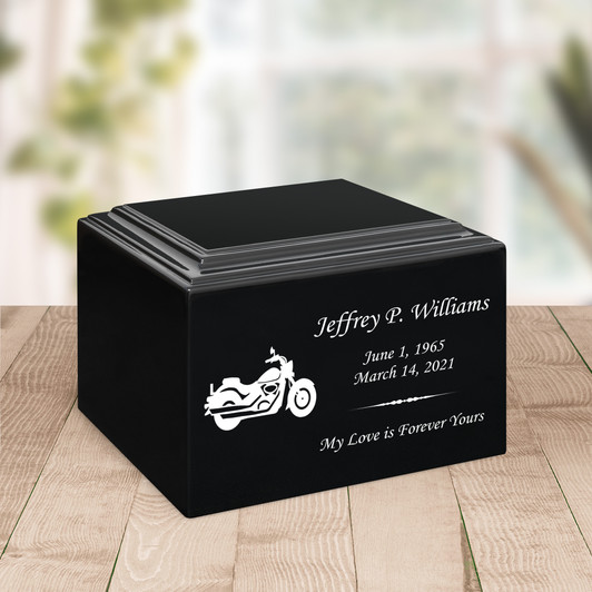 Motorcycle Stonewood Cremation Urn