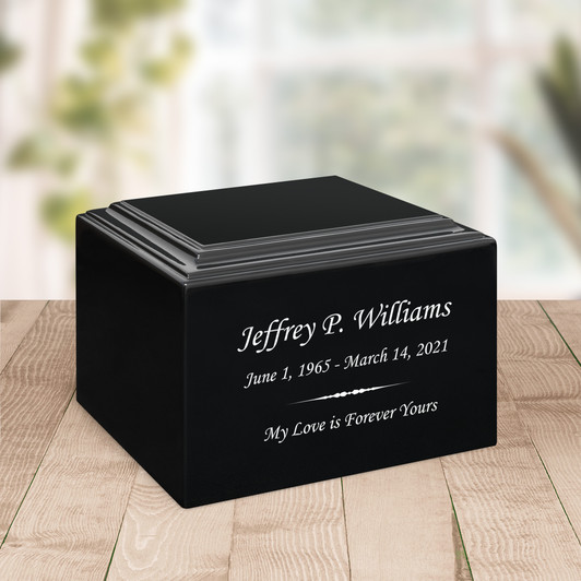 Personalized Text Stonewood Cremation Urn