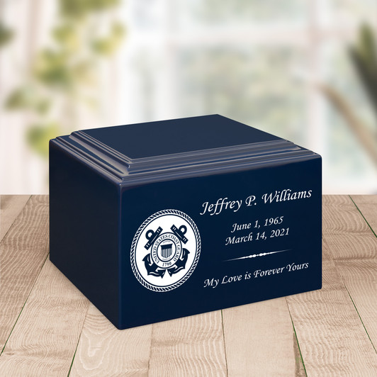 Coast Guard Stonewood Cremation Urn