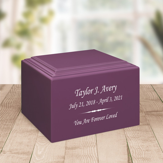 Personalized Baby Infant or Child Stonewood Cremation Urn