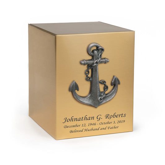 Anchor Bronze Snap Top Cremation Urn