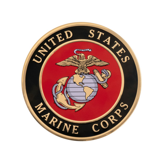 Marine Corps Color Aluminum Emblem - 4 Inch