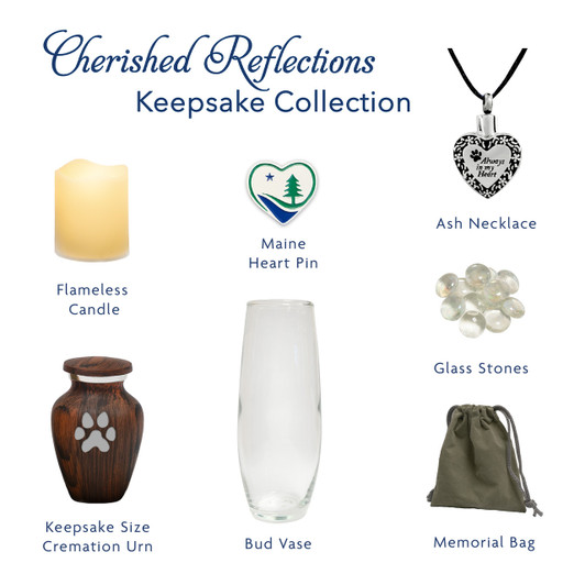 Cherished Reflections Pet Sympathy Gift and Pet Paw Print Keepsake Collection