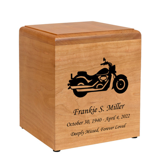 Maine-Made Solid Cherry Wood Cremation Urn - Wholesale Only