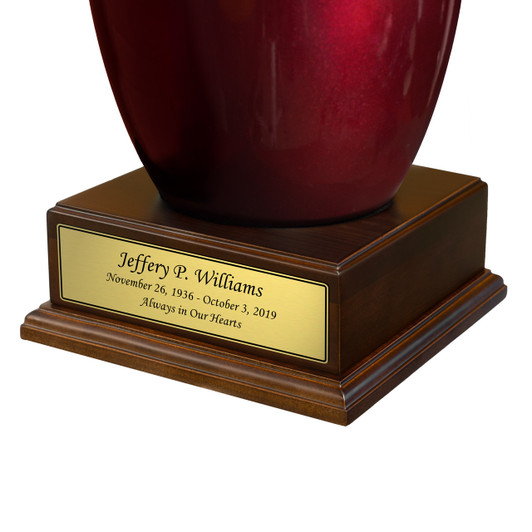 Premium Walnut Finish Cremation Urn Pedestal