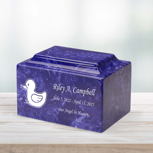 Rubber Duck Baby Infant Child Classic Cultured Marble Cremation Urn