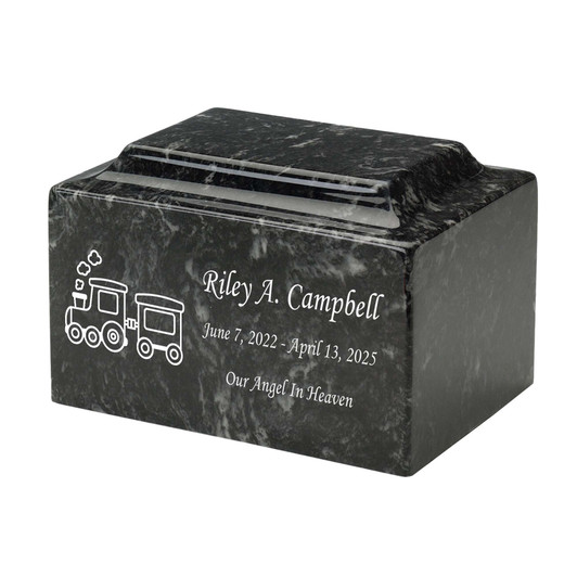 Train Baby Infant Child Classic Cultured Marble Cremation Urn
