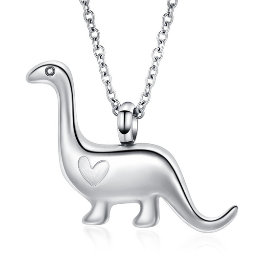 Dinosaur Stainless Steel Cremation Jewelry Pendant Necklace