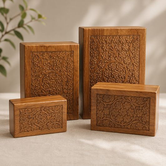 Life Forever Sheesham Wood Urns (Cases) - 4 Sizes