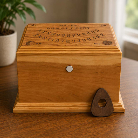 Ouija Board Cremation Urn Solid Cherry Wood Cremation Urn