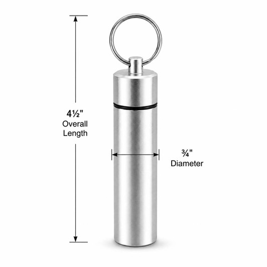 Keychain Keepsake Metal Scattering Tube